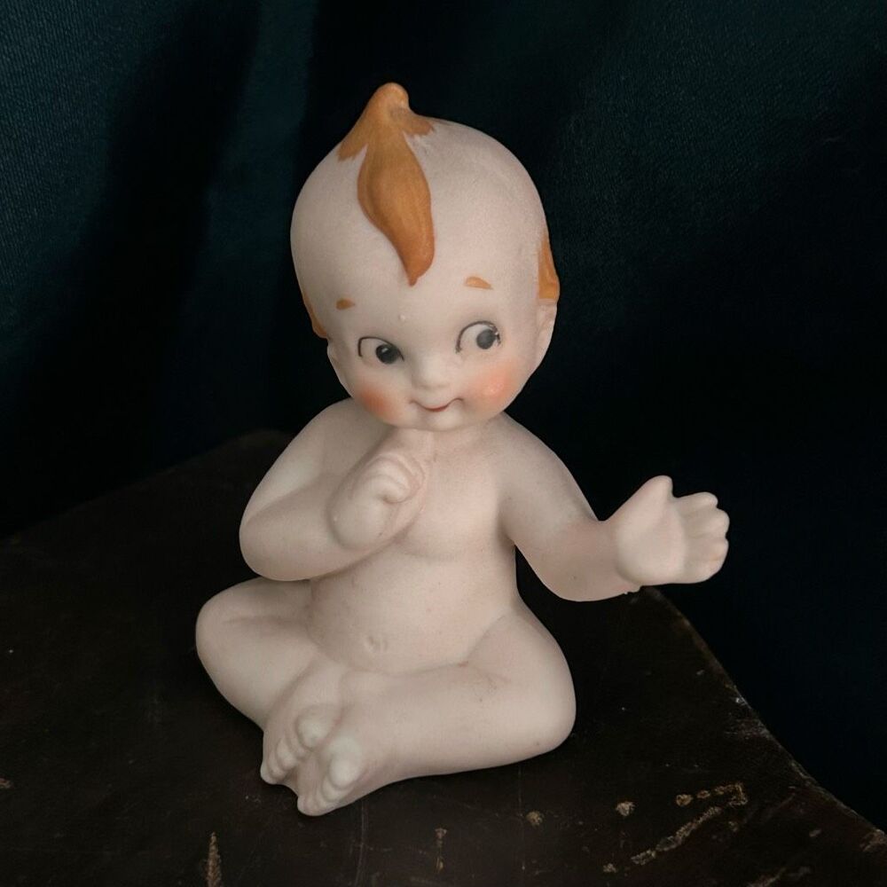 Kewpie Doll Vintage 60โs Lefton Bisque Figurine